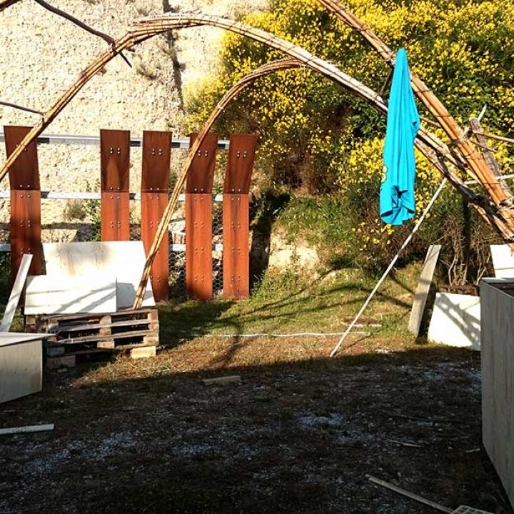 Recupero struttura in bamboo – Verso Borgofuturo 2017