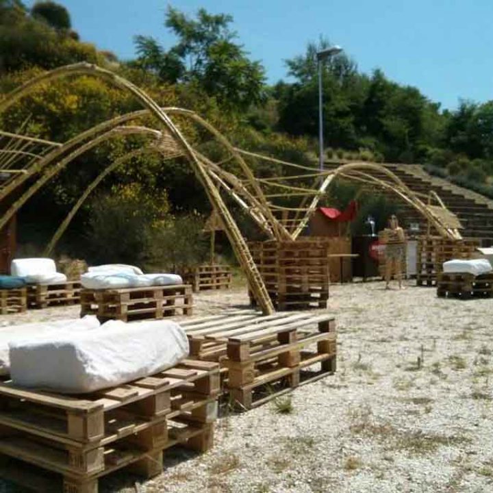Strutture in Bamboo e Arundo Donax – Borgofuturo festival