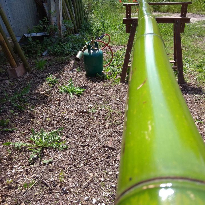 Trattamenti per il bamboo: Trattamento a fuoco